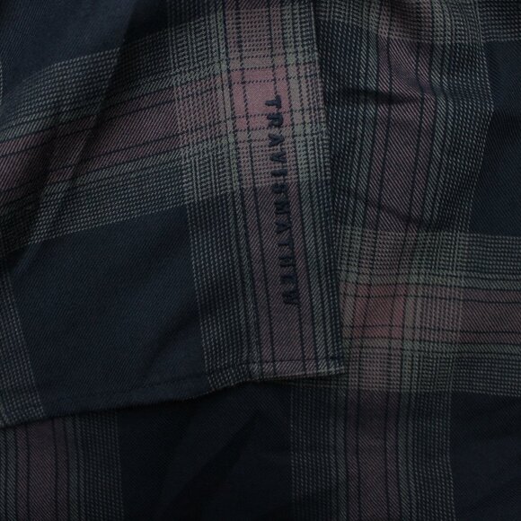 Travis Mathew Shirt NWT Mens Large Purple/Black Clould Plaid Flannel Long Sleeve - Picture 9 of 16